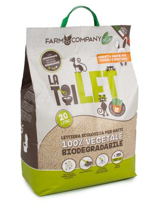 FARM COMPANY GREEN LITIÈRE VÉGÉTALE BIODÉGRADABLE LA TOILET - 20Lt