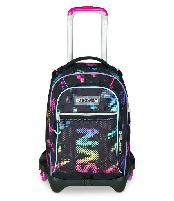TROLLEY BACKPACK Seven® 3 WHEELS - Optical Shade Girl