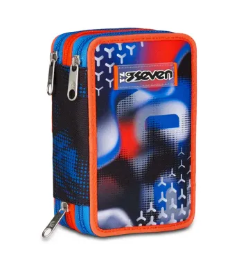 Pencil Case Seven 3 Zip - Optical Shade Boy