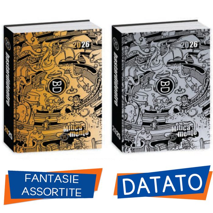 16-Month Diary Planner Bastardidentro Gold and Silver 2025-2026 - Pocket Size