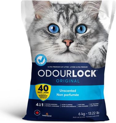 Odourlock Unscented Cat Litter - 12kg