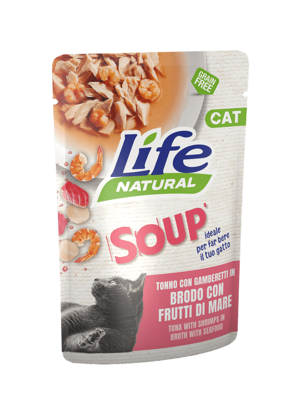 Life Natural Cat - Tuna with Shrimp in Seafood Broth - 60g