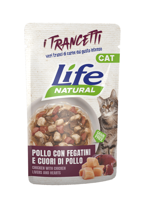 Life Natural Cat - Chicken with Chicken Liver and Hearts - 55g pouches