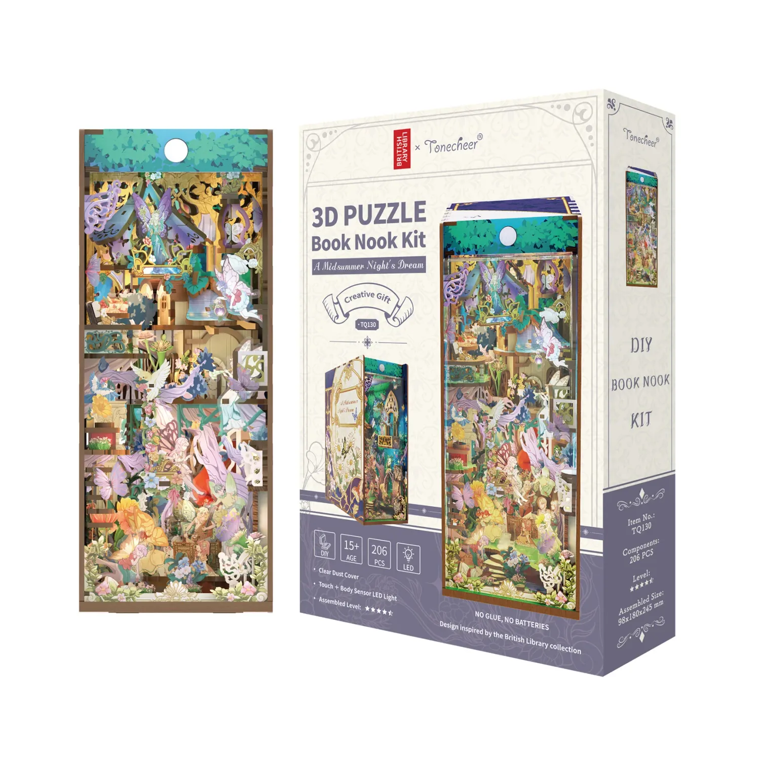 Tonecheer x British 3D Wooden Puzzle DIY Book Nook Kit (A Midsummer Night's Dream)
