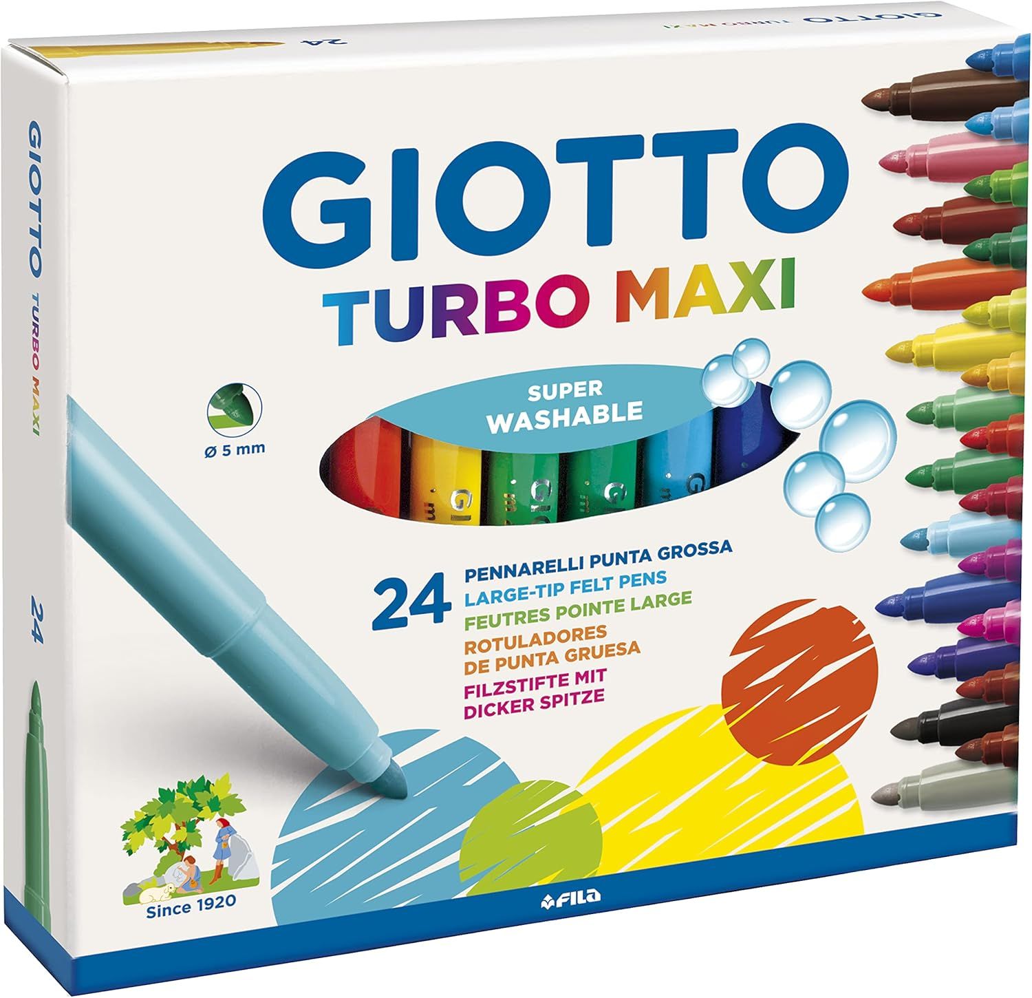 Giotto Turbo Maxi Markers 24 Pieces