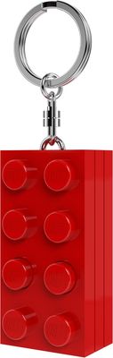 LED Lego Keychain - Red Brick