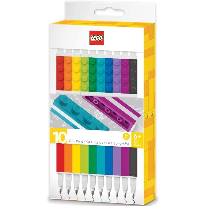 Official LEGO Gel Pen Set of 10 - 0.7 mm Tip