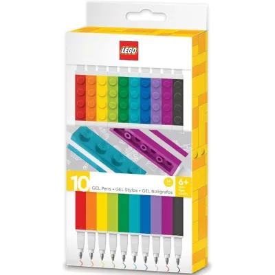 LEGO Set da 10 Penne Gel Ufficiale - Punta 0,7 mm