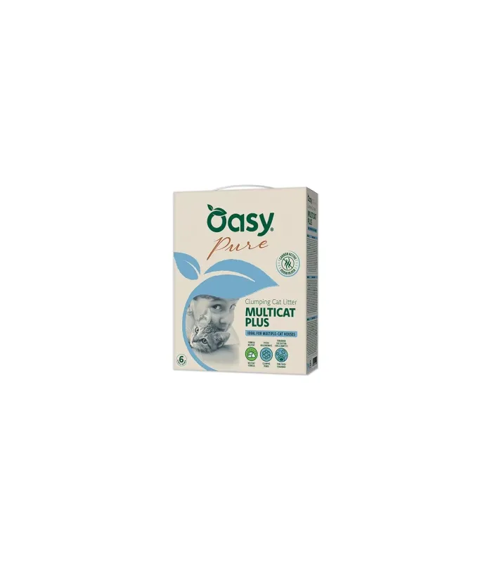 Oasy Pure Multicat Plus Mineral Litter 10Lt