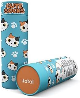 ITotal - Chaussettes Colorées en Tube Cadeau - Chat Orange