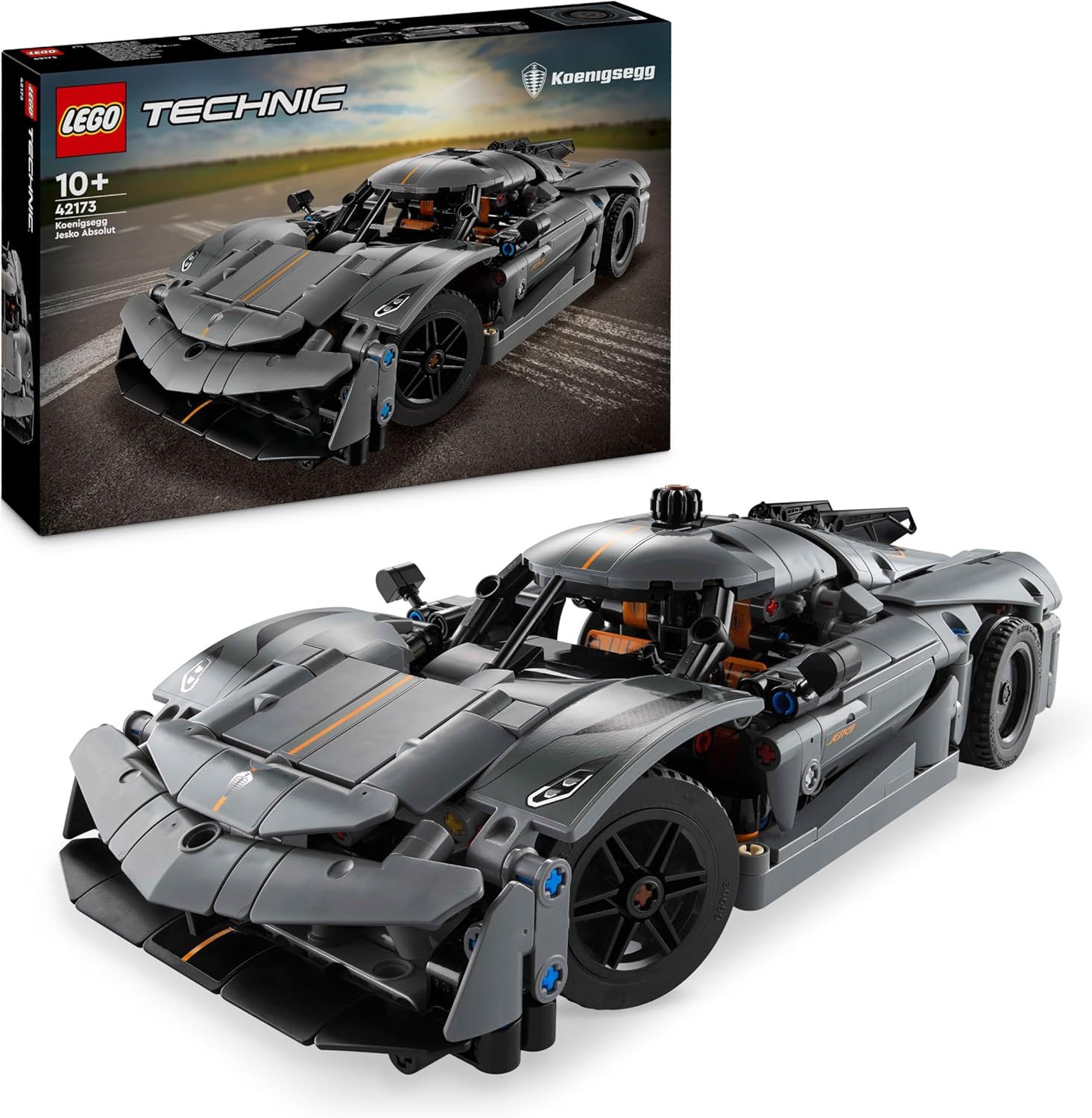 LEGO Technic 42173 Grey hypercar koenigsegg jesko absolut