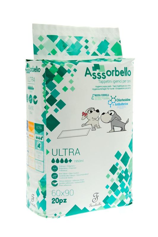 Ferribiella - Assorbello Ultra Hygienic Mats 60x90cm with Chlorhexidine, pack of 20
