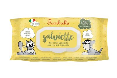 Ferribiella Wet Wipes 40 pcs Aloe Vera and Chamomile Fragrance