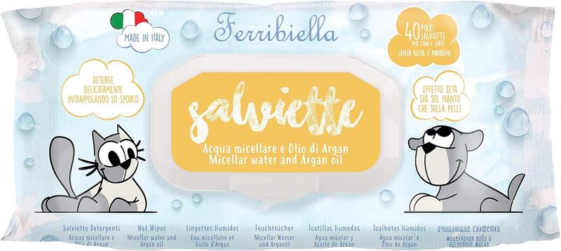 Ferribiella Wet Wipes 40 pcs Micellar Water and Argan  Fragrance