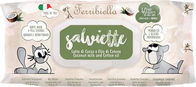 Ferribiella Wet Wipes 40 pcs Cotton &amp; Cocunut Fragrance