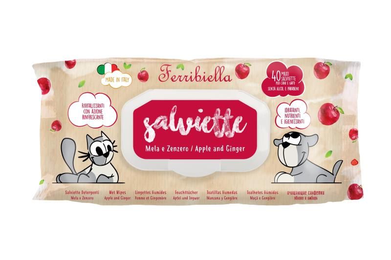 Ferribiella Wet Wipes 40 pcs Apple and Ginger Scent
