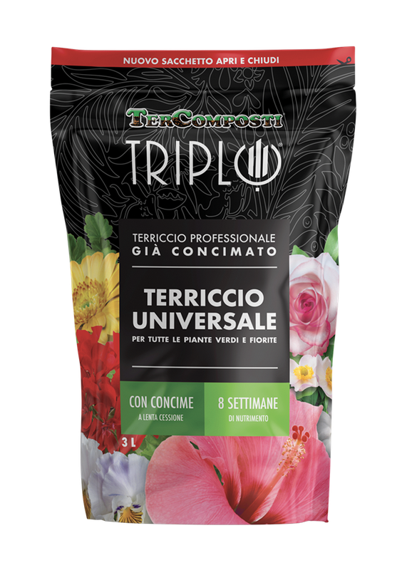 Tercomposti - PROFESSIONAL READY-TO-USE SOIL Pocket - Universal Soil 3 Liters