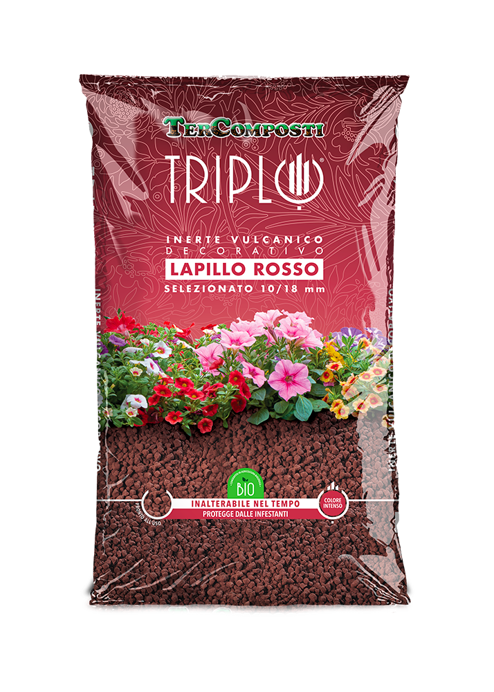 Tercomposti - DECORATIVE VOLCANIC AGGREGATE - Red Lapillo 20 liters