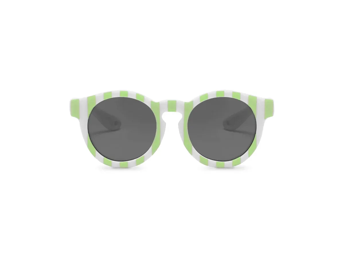 Incanta Sunny Sunglasses - Green and White Stripes