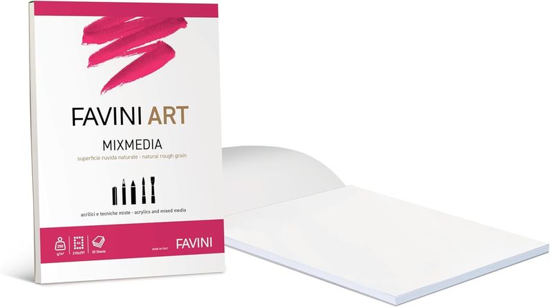 Favini Art A4 Block Glued MIXMEDIA Sheets 20 250gr
