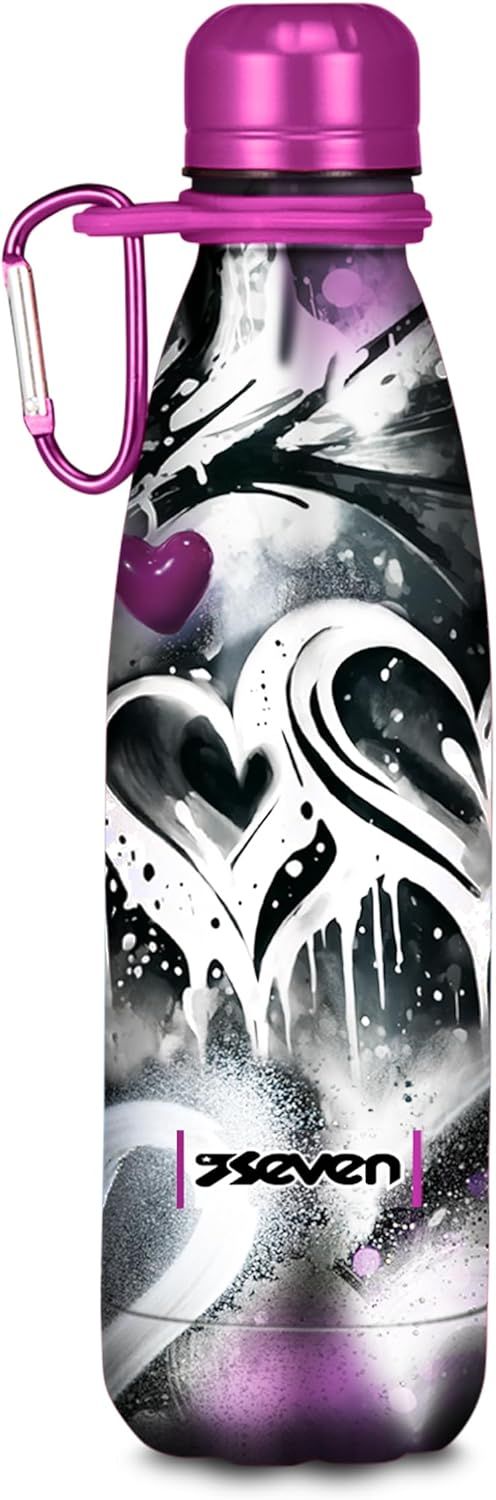 Seven Thermal Water Bottle Girl Hearts