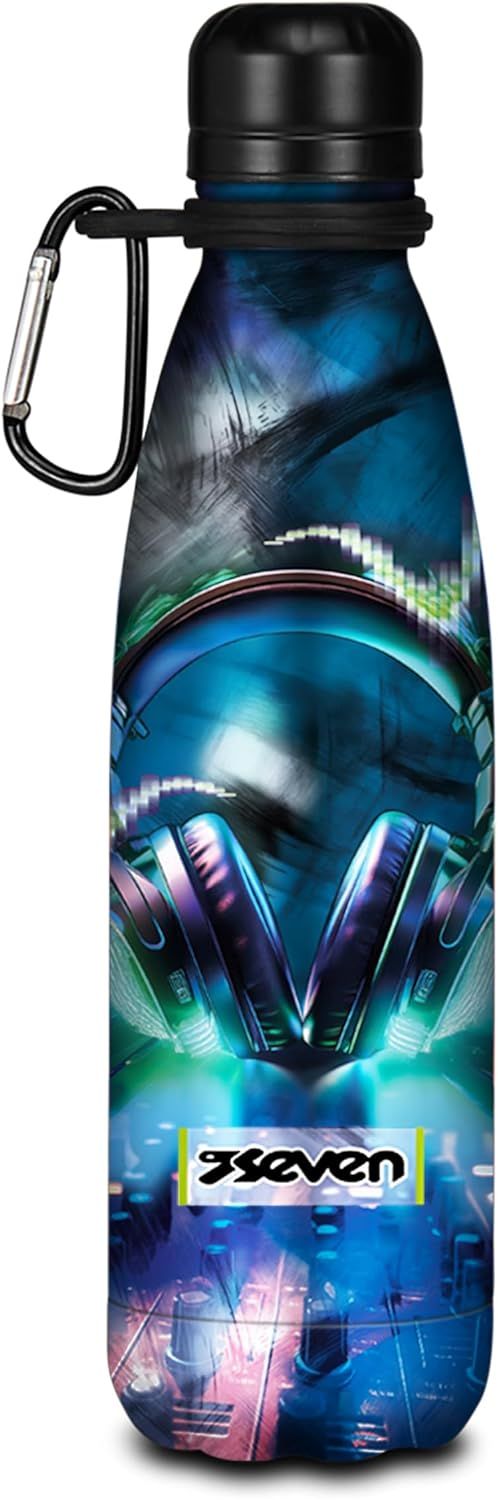 Seven Thermal Water Bottle Girl Headphones