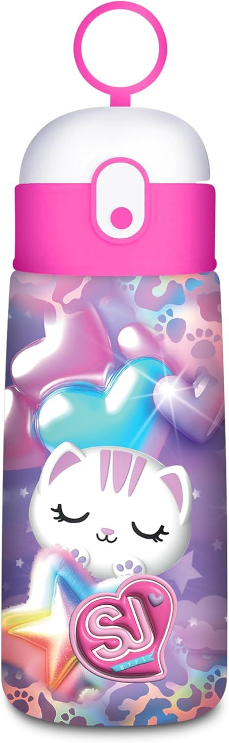 Sj Gang Kitten Straw Water Bottle