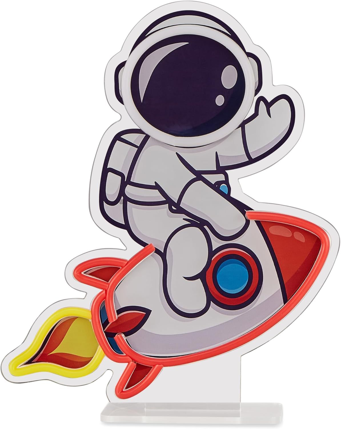 Cartomania Astronaut and Rocket Neon Lamp