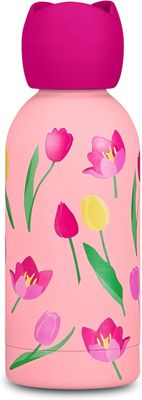 Cartomania Water Bottle with Flowers-Shaped Cap