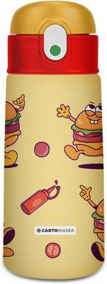 Cartomania Hamburger Straw Water Bottle