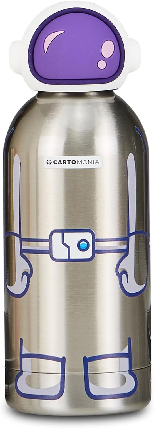 Cartomania Water Bottle with Space-Shaped Cap