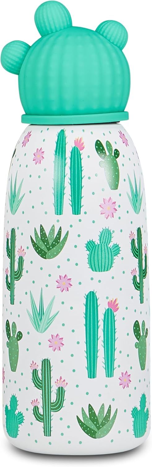 Cartomania Water Bottle with Cactus-Shaped Cap