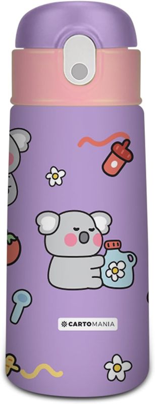 Cartomania Water Bottle with Koala Straw