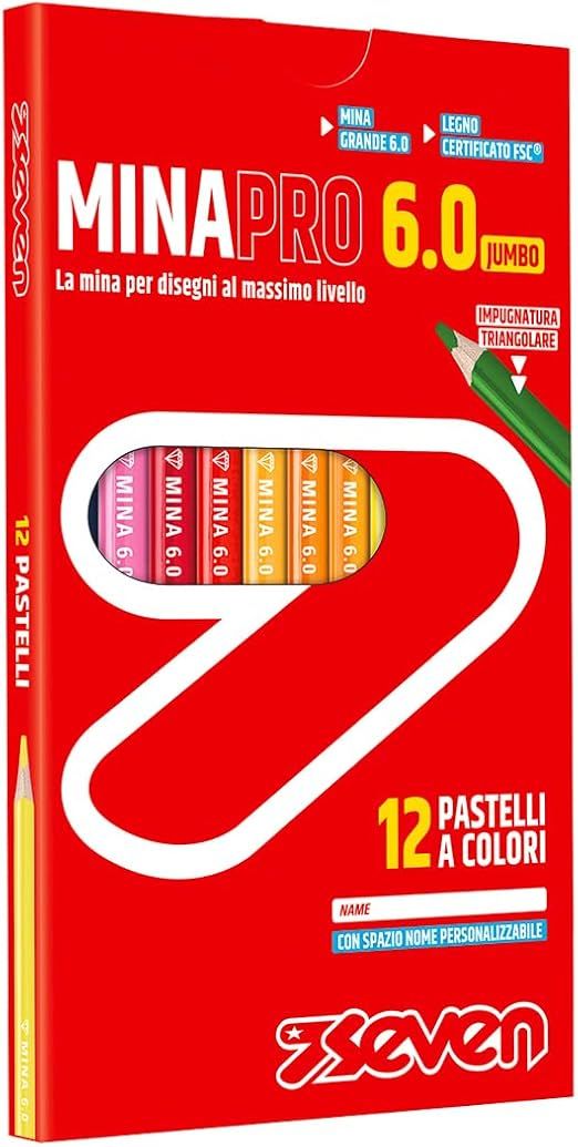 Seven Colored Crayons Mina Pro 6.0 - 12 pieces