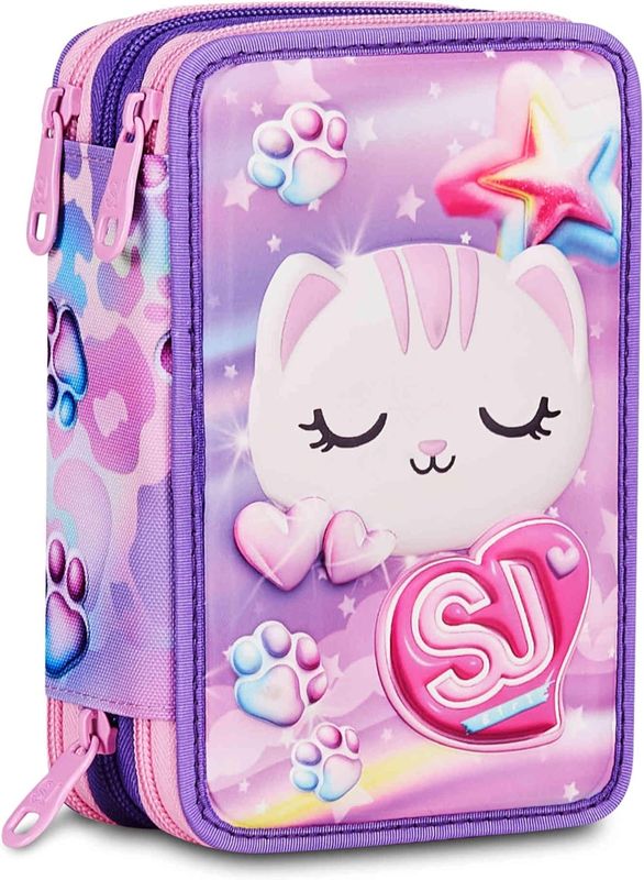 SJ Gang Triple Pencil Case Glowcat
