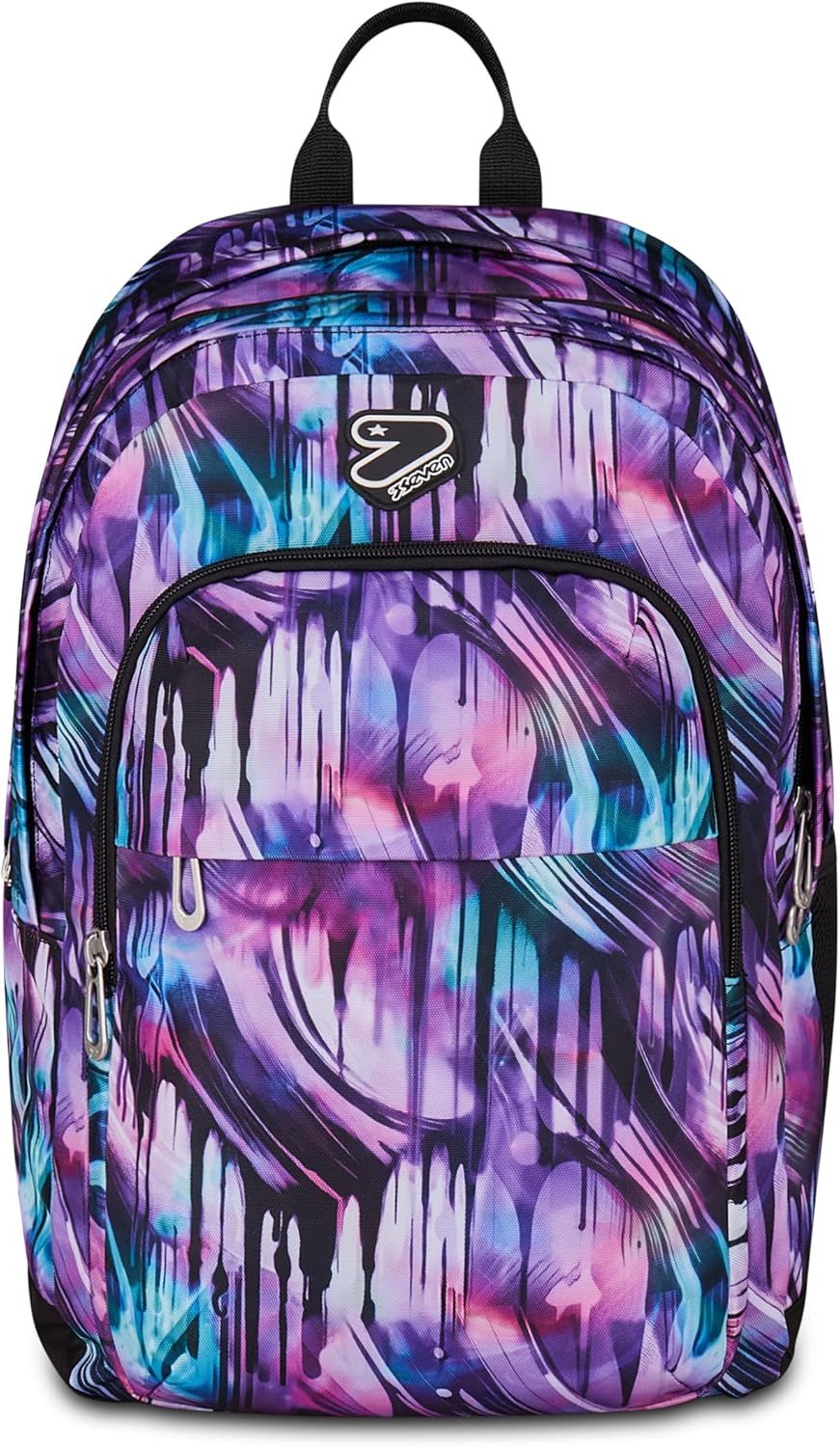 Seven The Double Pro XXL Detach Backpack with Wireless Earphones Lilac Wave