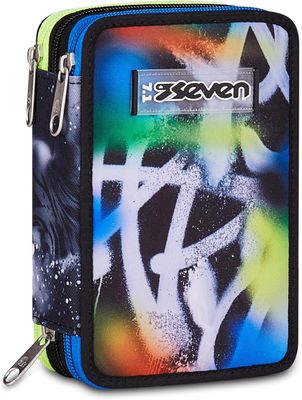 Seven Three-Zip Pencil Case - Buzzy Note Boy