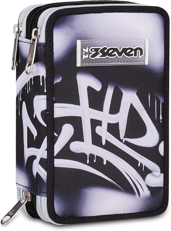 Seven Three-Zip Pencil Case - Plumpy Line Boy