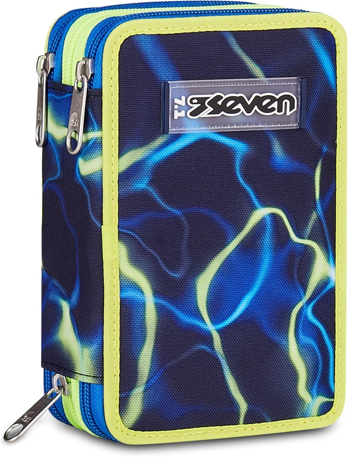 Seven Three-Zip Pencil Case - Electricvibe Boy