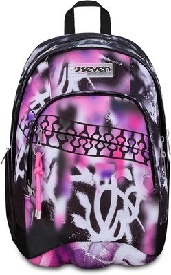 Seven Dual Backpack with 3D Bottom Buzzy Note Girl
