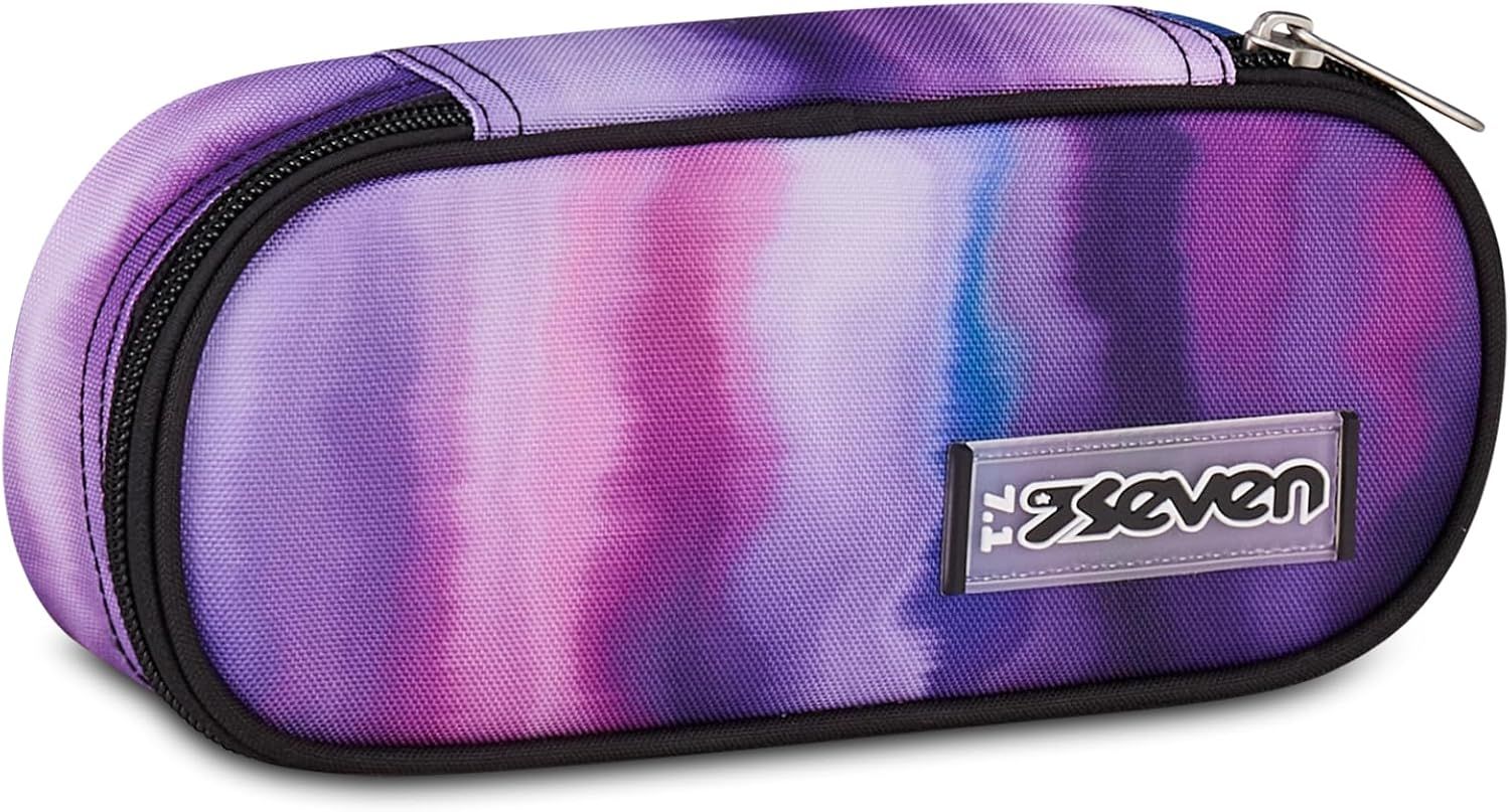 Seven Round Plus Freethink Water Color Pink Pencil Case
