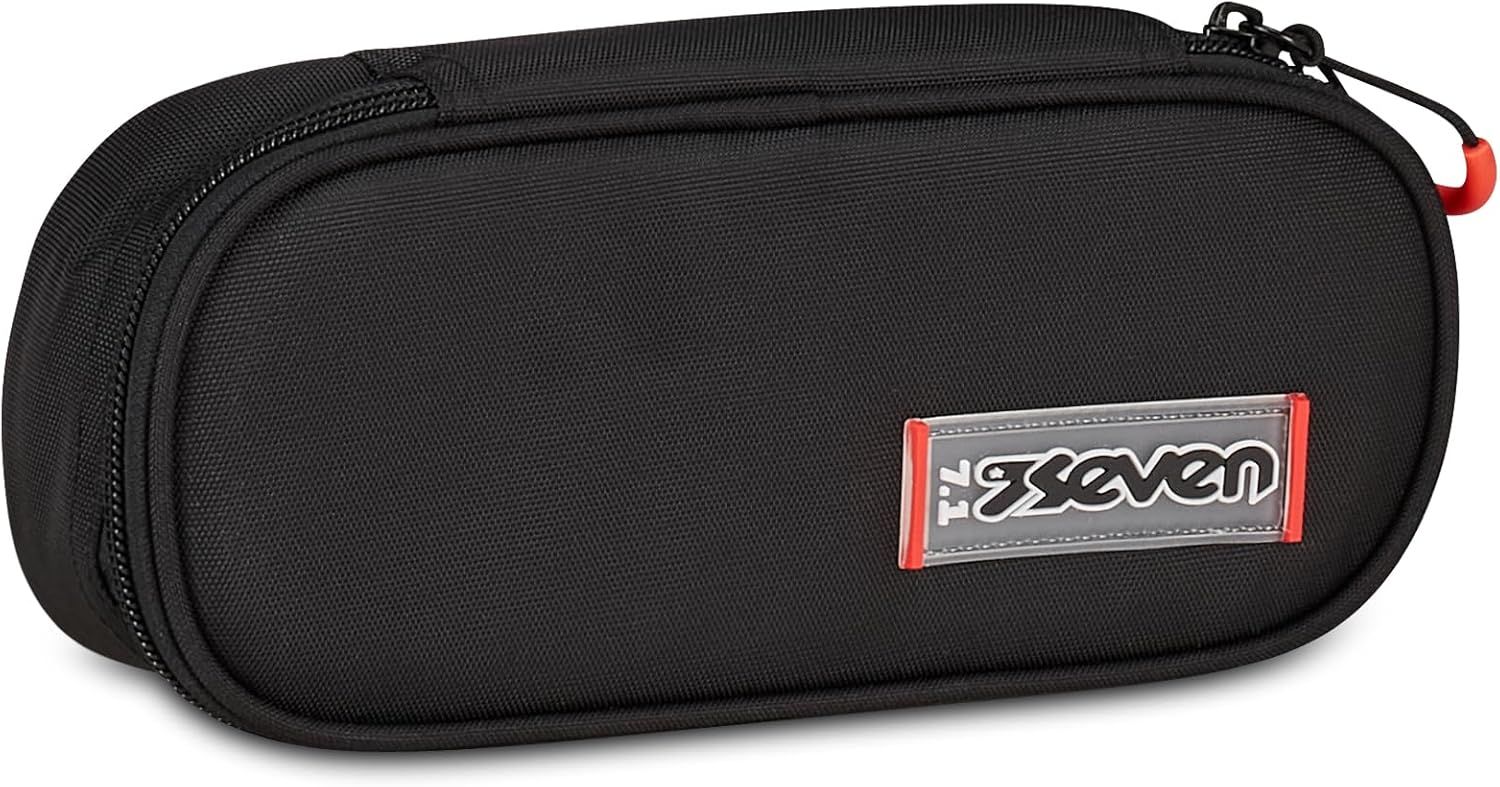 Seven Round Plus Freethink Pencil Case Black