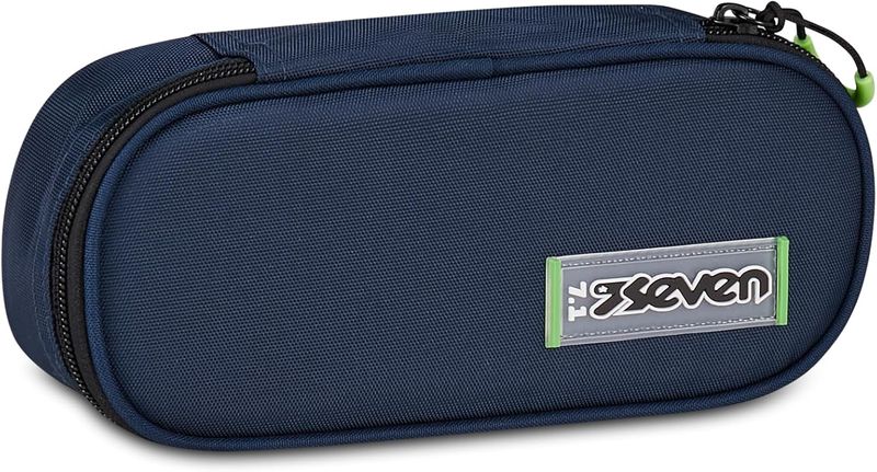 Seven Round Plus Freethink Blue Pencil Case