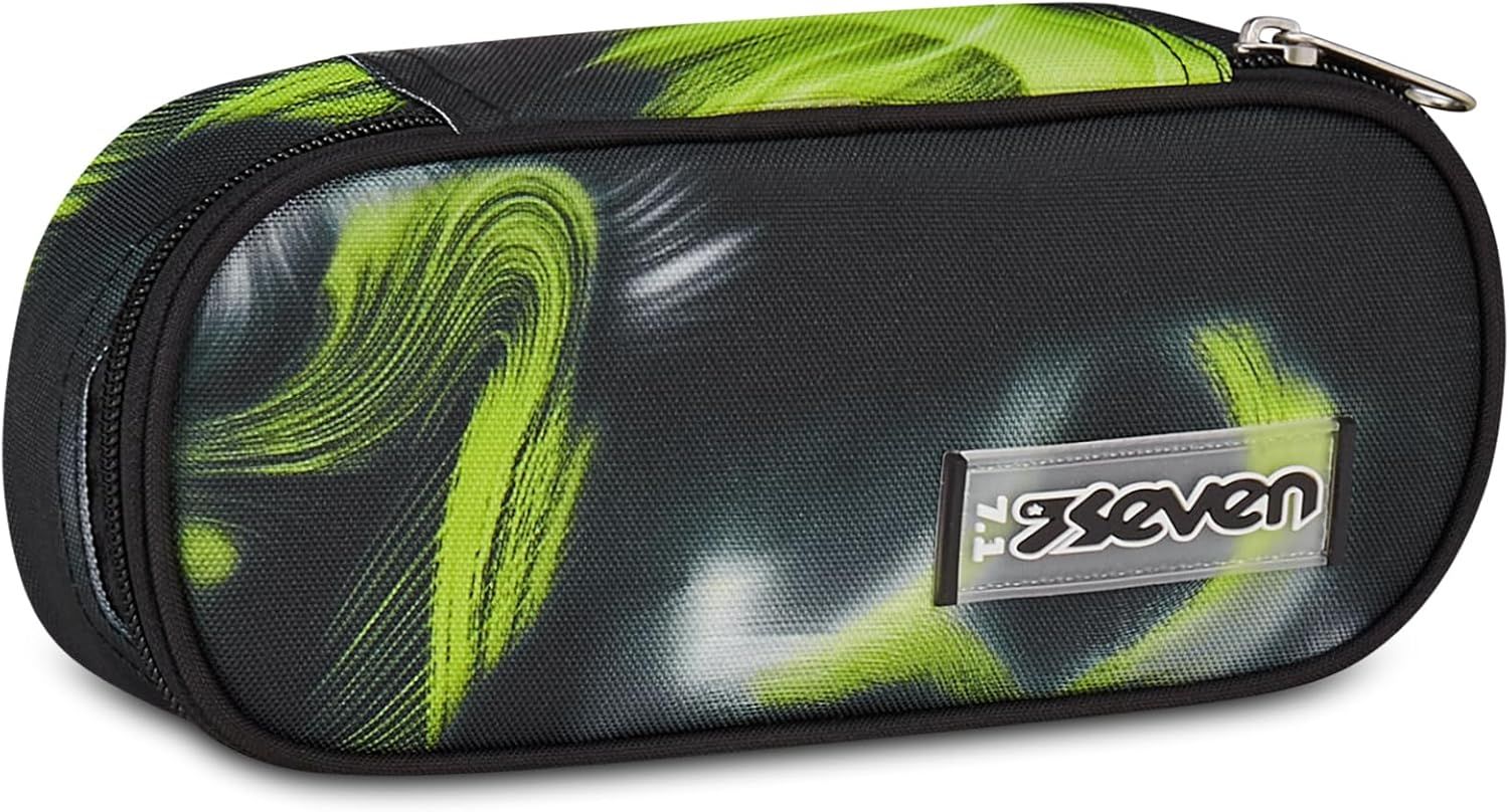 Seven Round Plus Pencil Case Freethink Yellow Wave