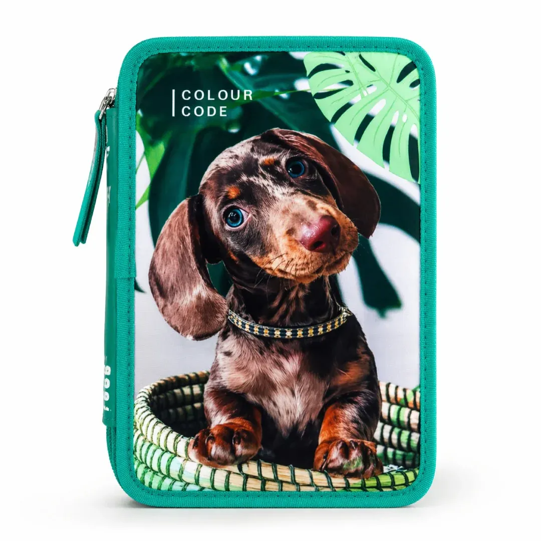 Colour Code Astuccio Triplo Animal Snapshot Bassotto Verde