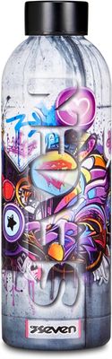 Seven Thermal Water Bottle Write Down Fuchsia and Orange