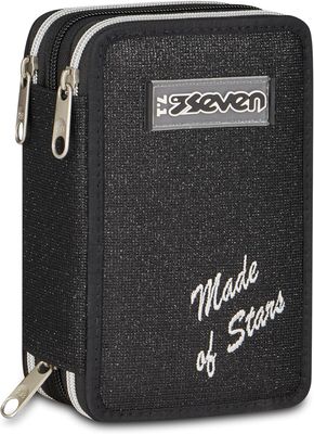 Seven Estuche 3 Zip Made Of Stars Negro