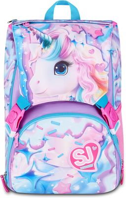 SJ Gang Erweiterbarer Schulrucksack Big Glow LED Unicorn Girl