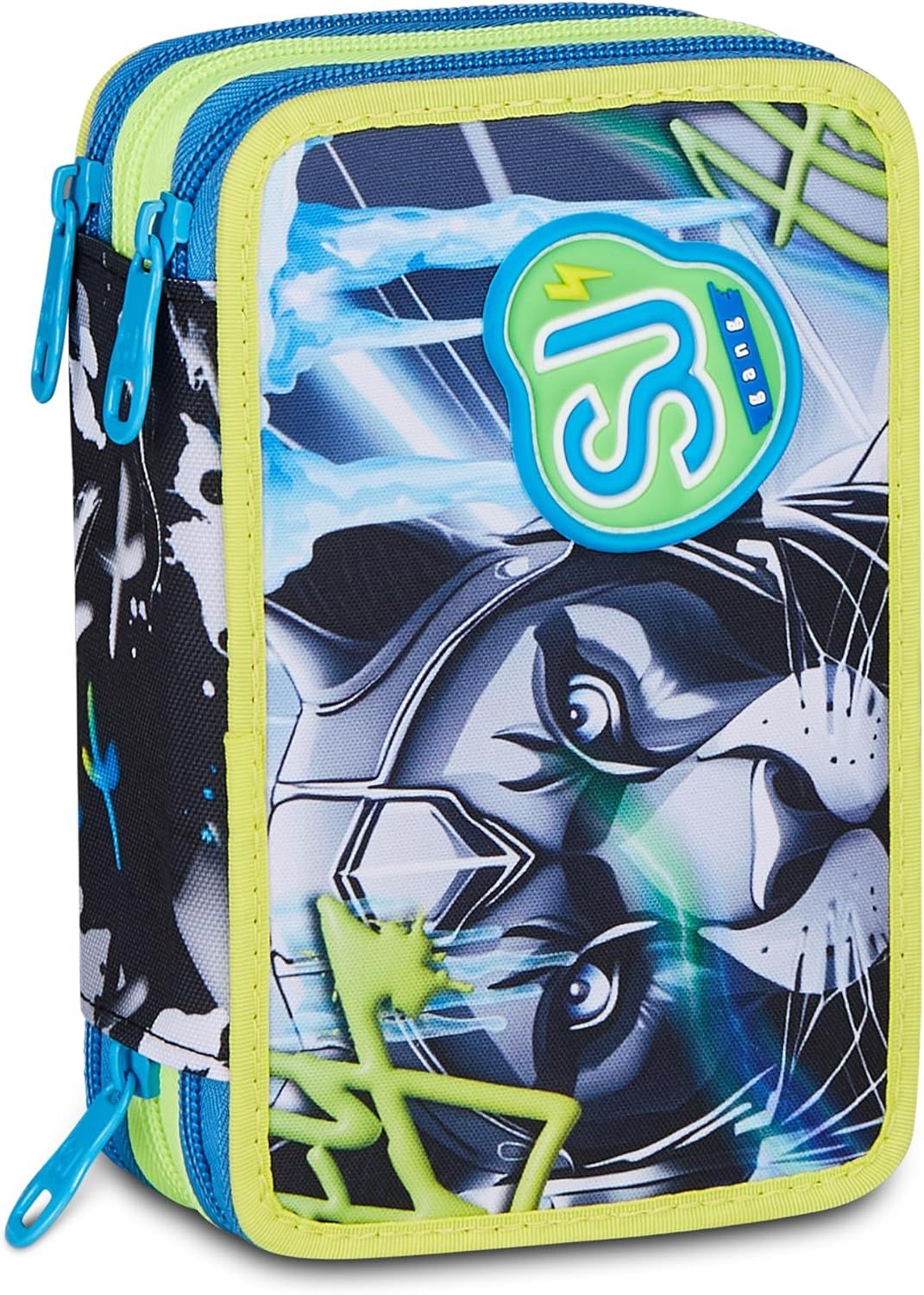 SJ Gang 3-Zip Pencil Case Glace Panther Boy