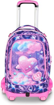 Sj Gang Trolley Jack-8 Ruote Fluffy Pink Girl